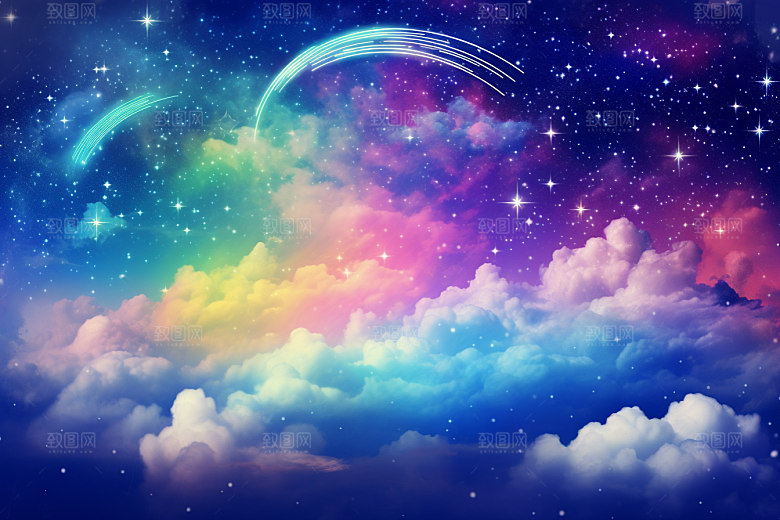 卡通彩虹幻想可爱素材