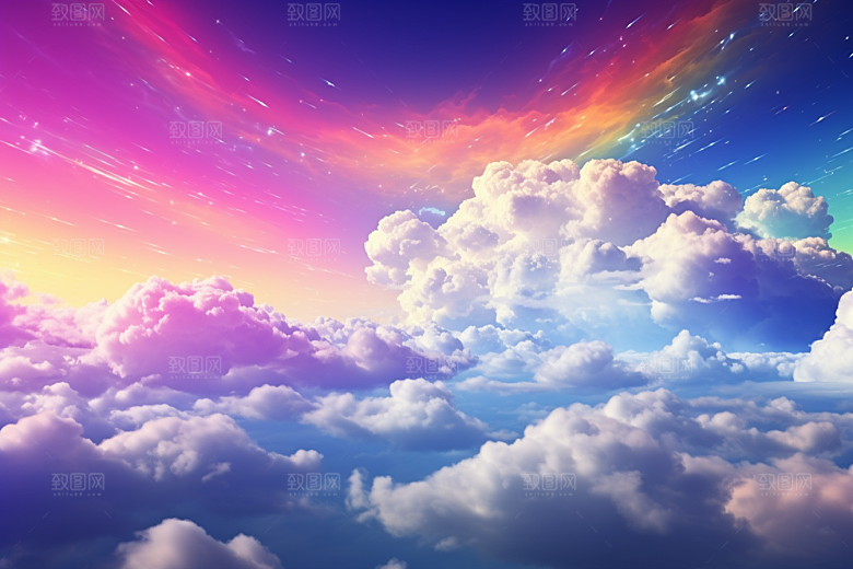 卡通彩虹可爱幻想素材