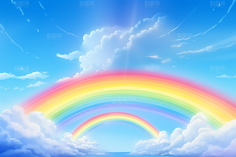 卡通彩虹高清可爱素材