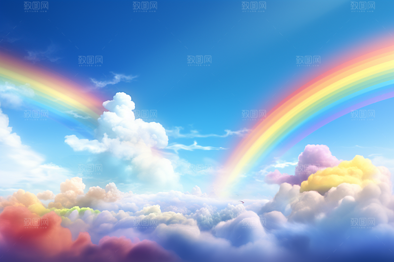 卡通彩虹可爱童趣素材