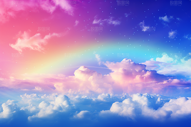 卡通彩虹幻想高清素材