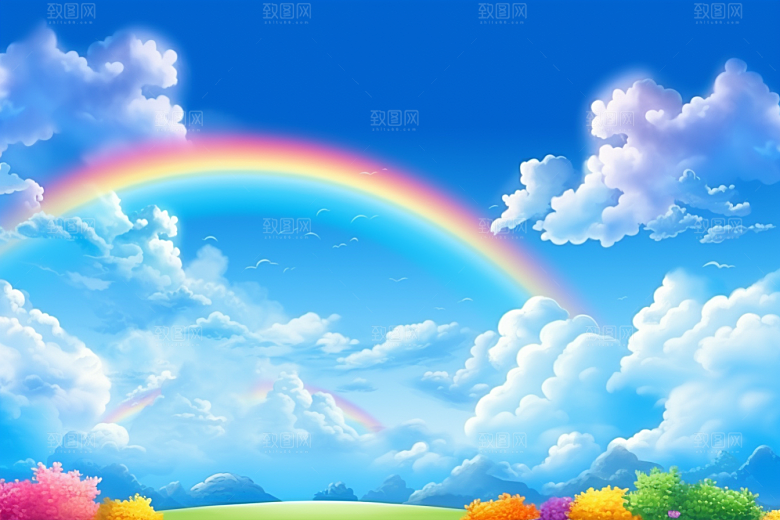 卡通彩虹高清童趣素材