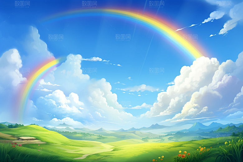 卡通彩虹高清幻想素材