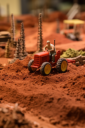 卡通科技农业机械3D模型