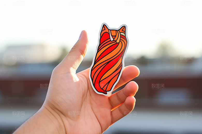 卡通猫咪宠物插画贴纸