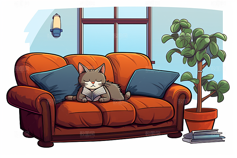 卡通猫咪小猫插画贴纸