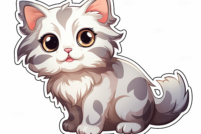 卡通猫咪宠物小猫贴纸