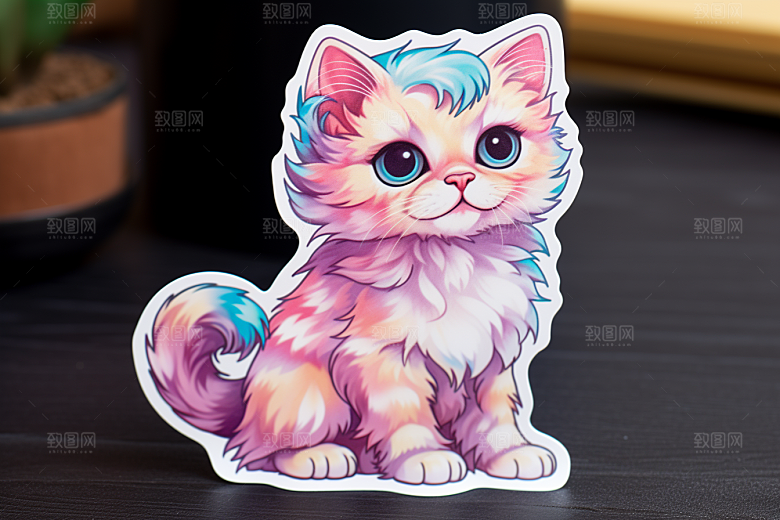 卡通猫咪高清小猫贴纸