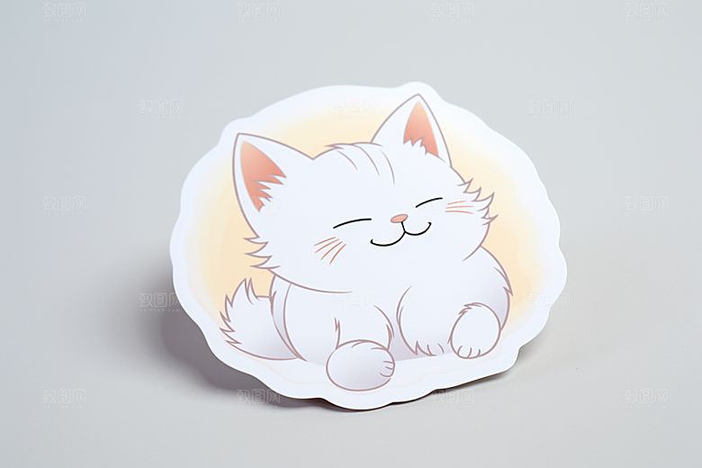 卡通猫咪可爱手绘贴纸