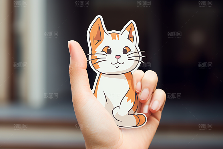 卡通猫咪宠物可爱贴纸