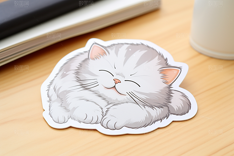 卡通猫咪小猫插画贴纸