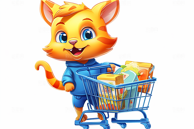 卡通猫咪高清小猫贴纸