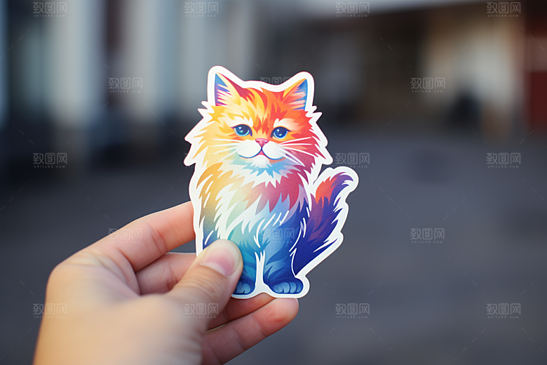 卡通猫咪小猫高清贴纸