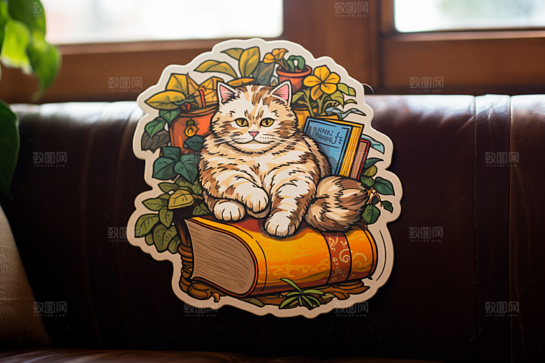 卡通猫咪高清宠物贴纸