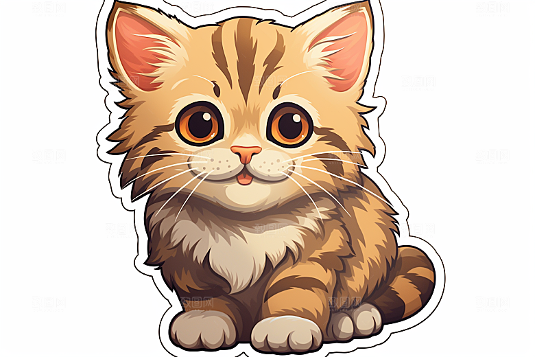 卡通猫咪可爱高清贴纸