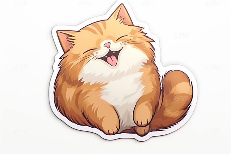 卡通猫咪高清可爱贴纸
