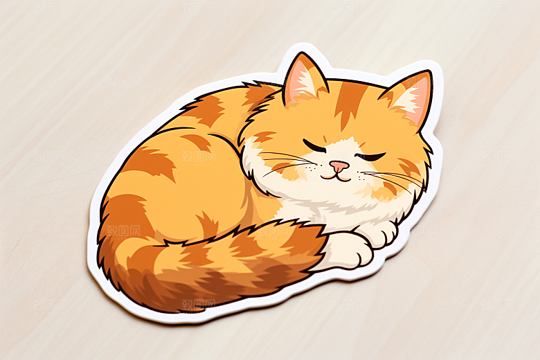 卡通猫咪高清可爱贴纸