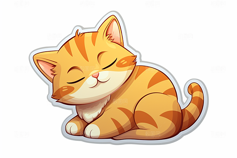 卡通猫咪小猫宠物贴纸