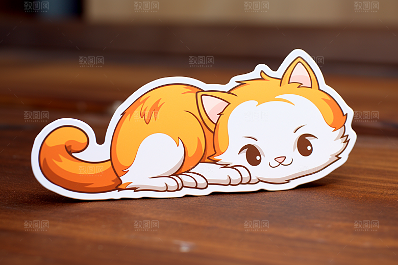 卡通猫咪高清可爱贴纸