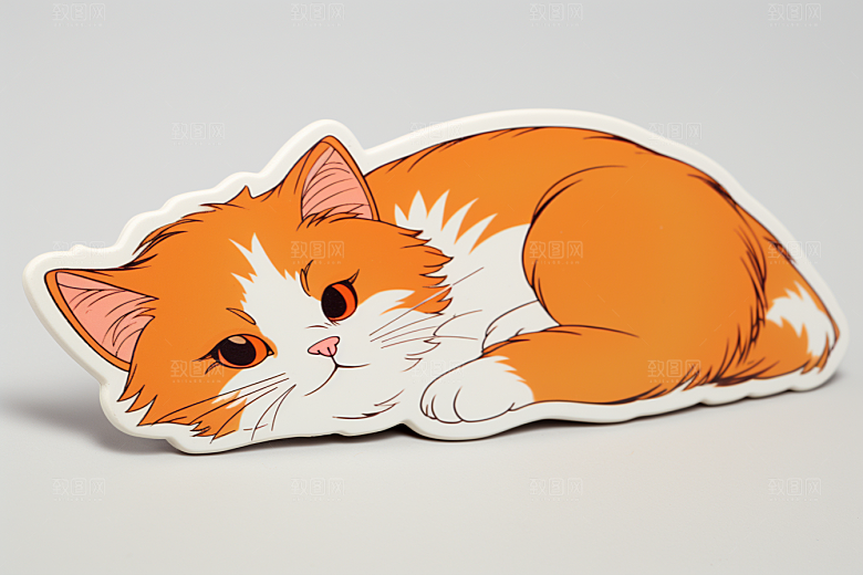 卡通猫咪宠物高清贴纸