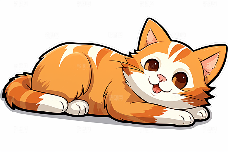 卡通猫咪小猫宠物贴纸