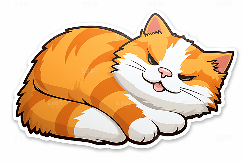 卡通猫咪高清宠物贴纸