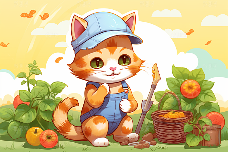 卡通猫咪可爱小猫贴纸