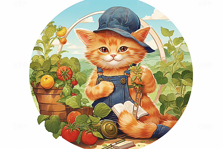 卡通猫咪高清可爱贴纸