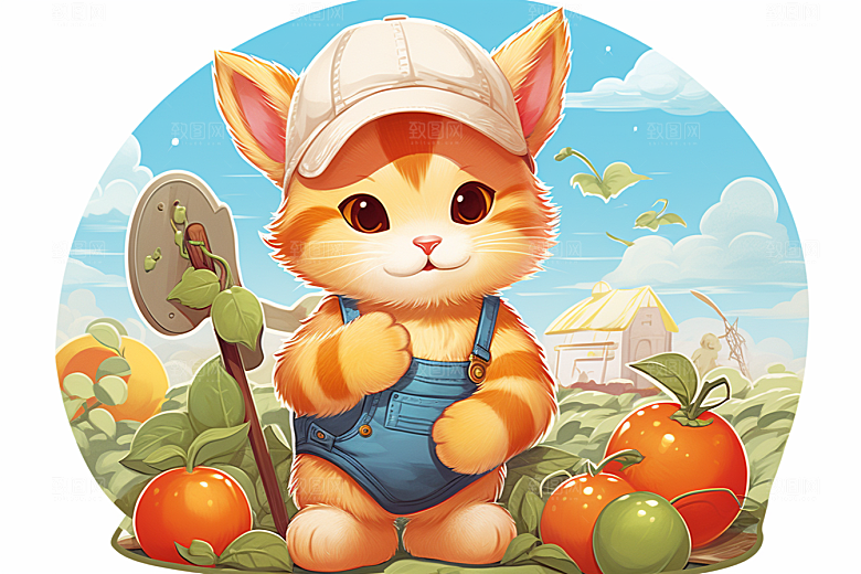 卡通猫咪高清可爱贴纸