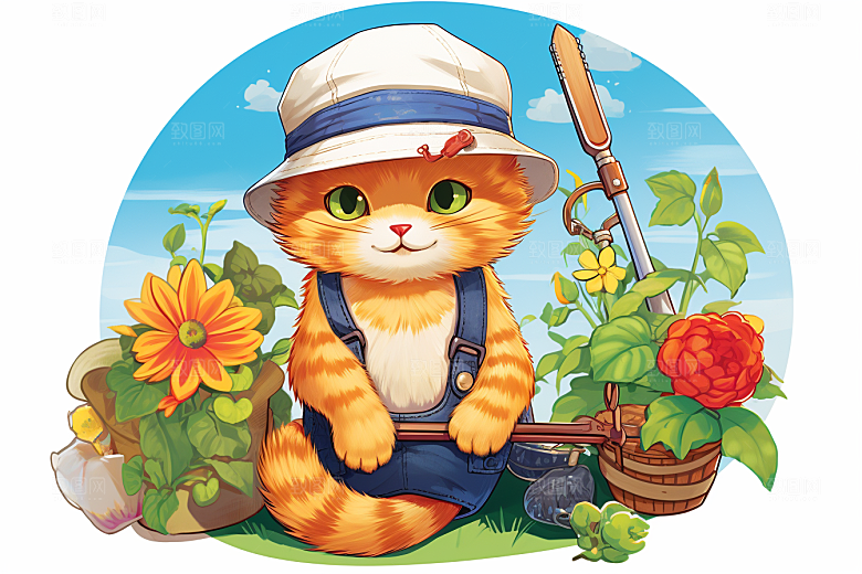 卡通猫咪宠物可爱贴纸
