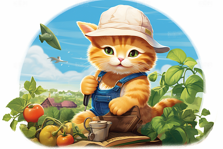 卡通猫咪高清宠物贴纸