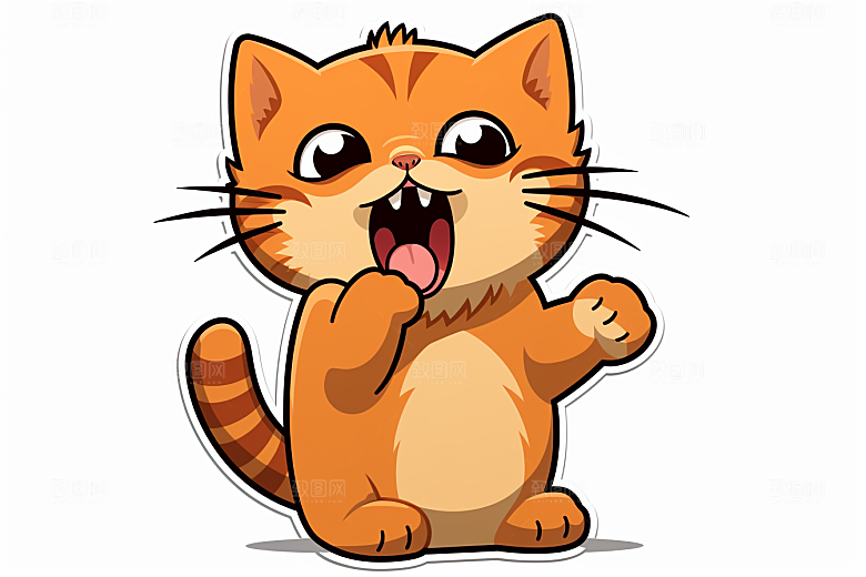卡通猫咪宠物高清贴纸