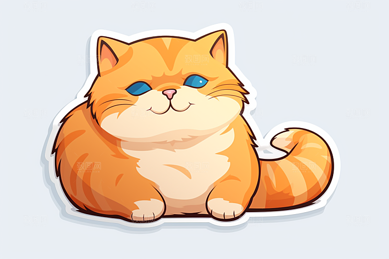 卡通猫咪高清可爱贴纸