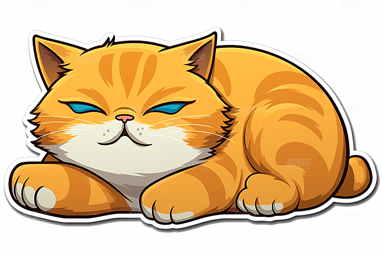 卡通猫咪宠物高清贴纸