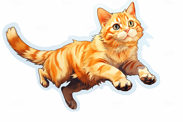 卡通猫咪宠物可爱贴纸
