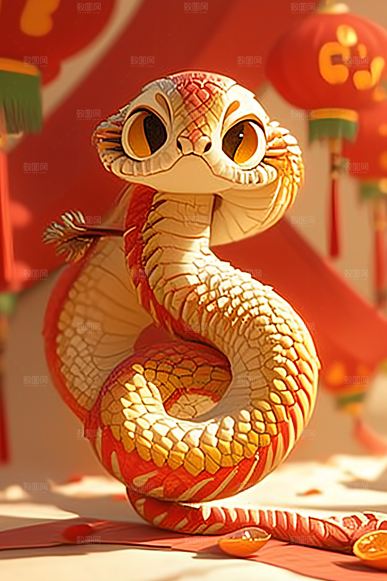 卡通蛇3D高清模型