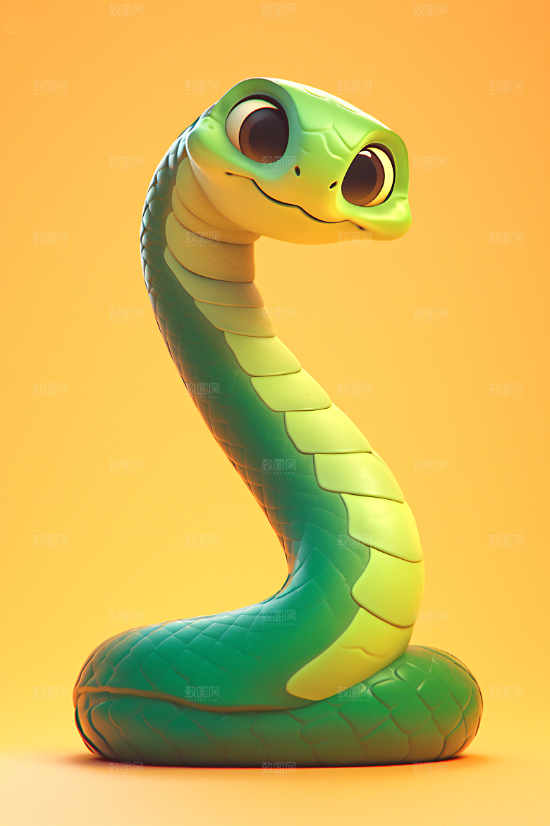 卡通蛇形象C4D模型