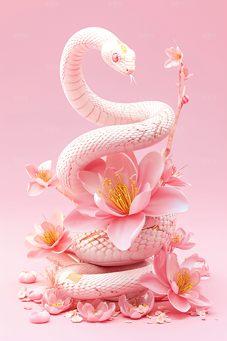 卡通蛇3D立体模型