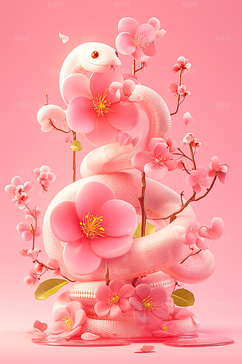 卡通蛇3D高清模型