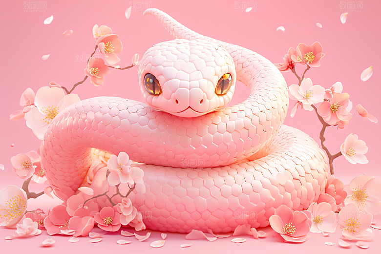 卡通蛇高清形象模型
