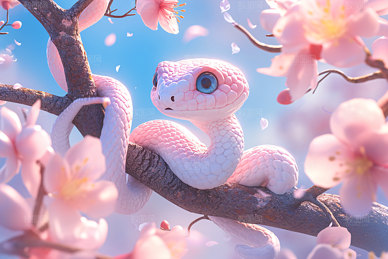 卡通蛇C4D3D模型