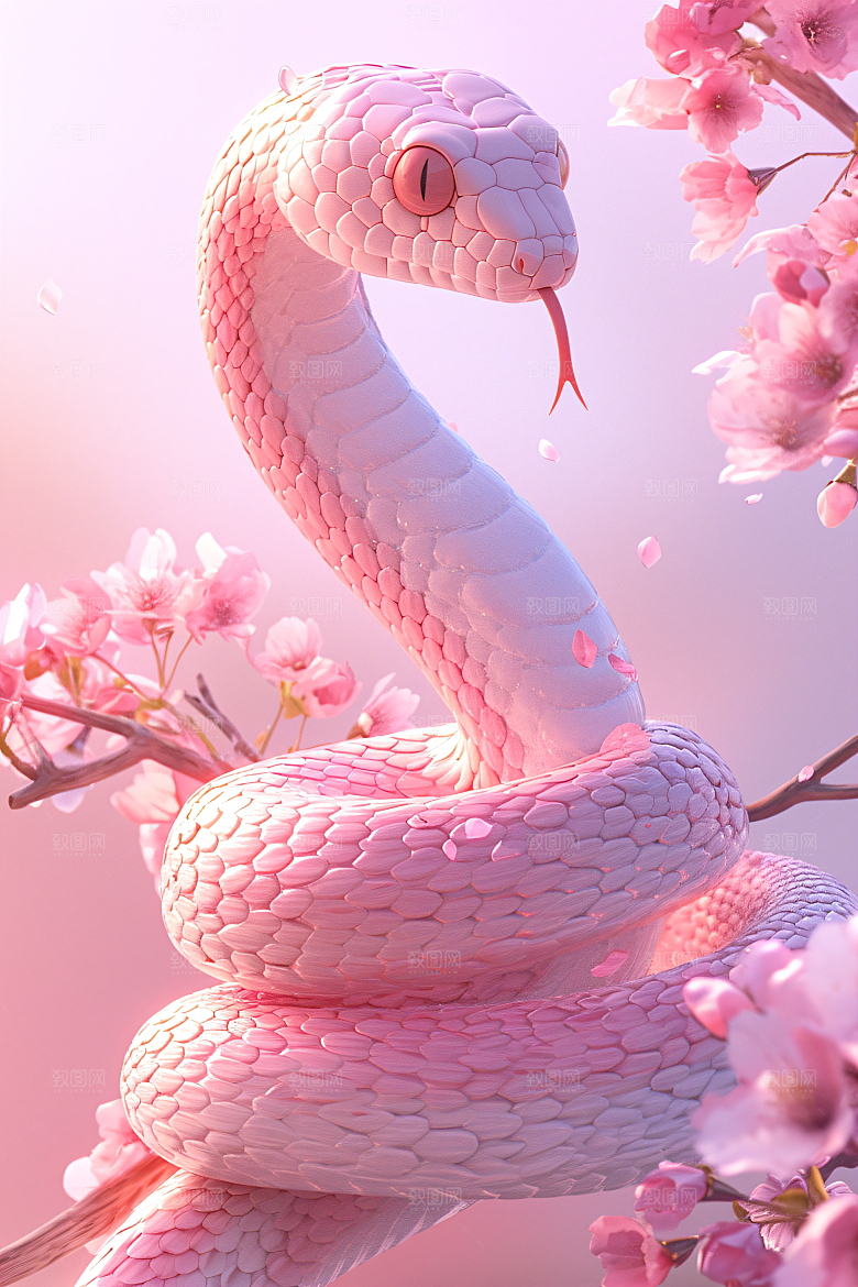 卡通蛇3D萌萌哒模型