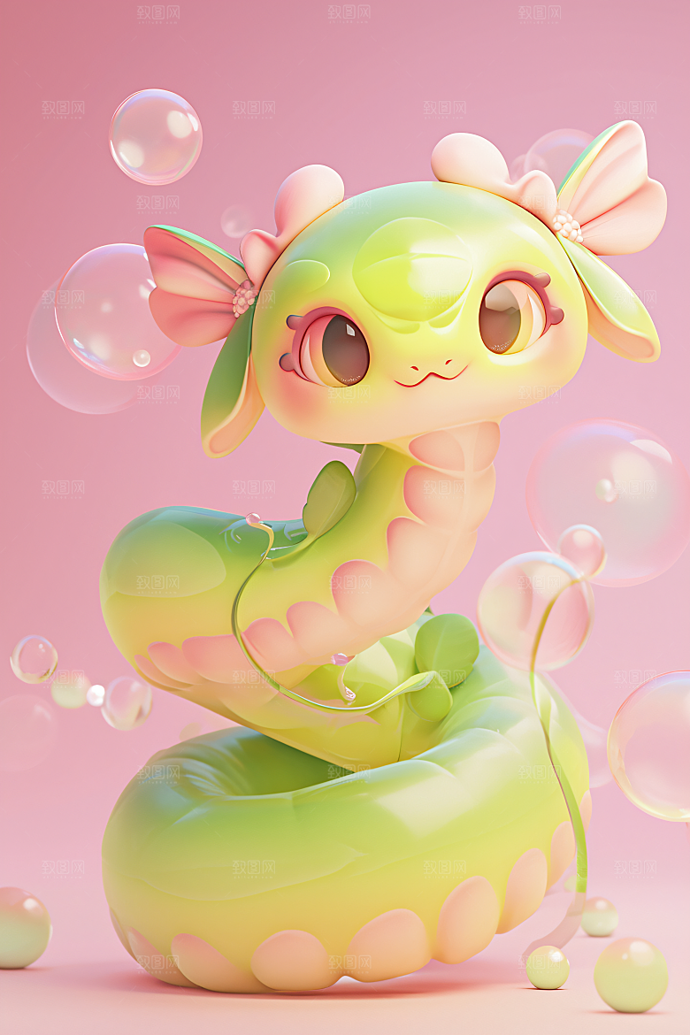 卡通蛇高清3D模型