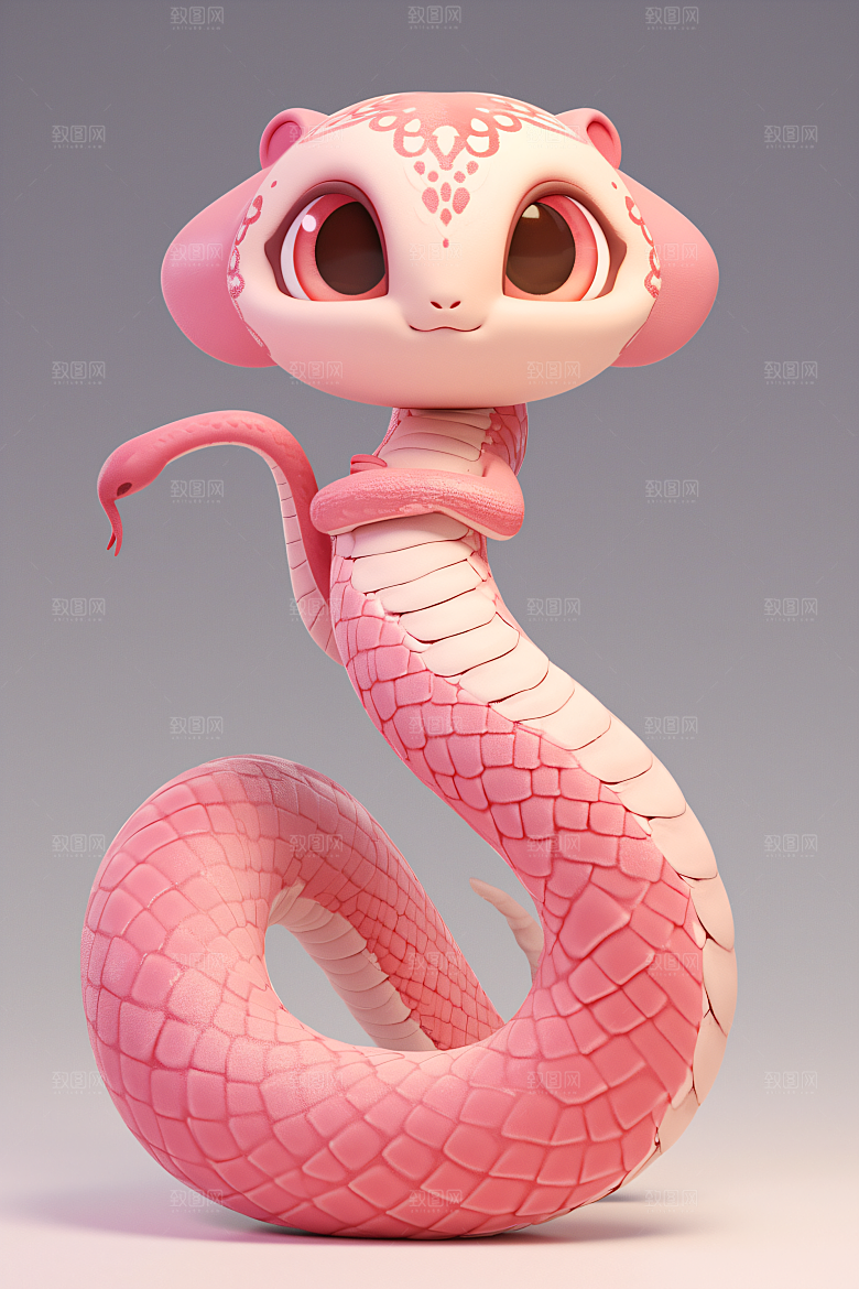 卡通蛇3D立体模型