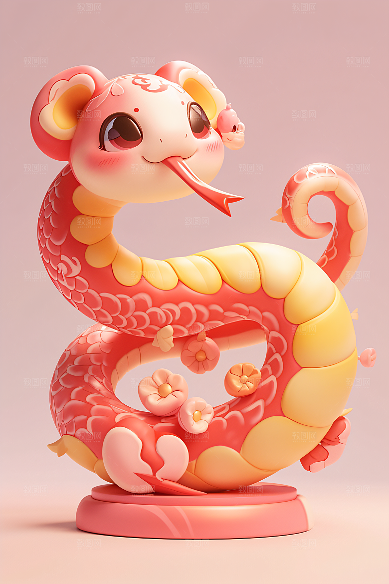 卡通蛇C4D立体模型