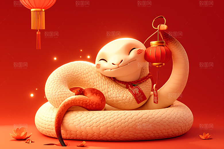 卡通蛇C4D形象模型