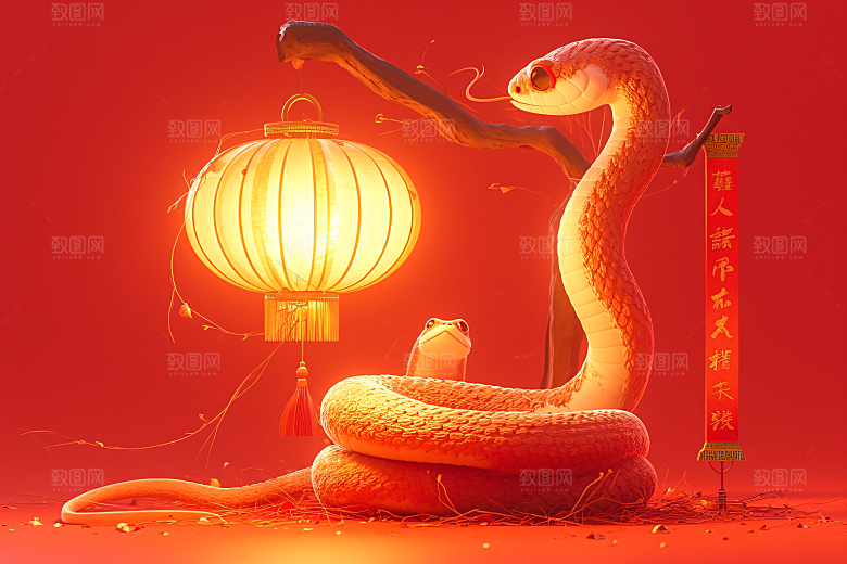 卡通蛇形象3D模型