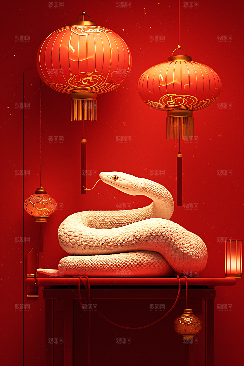 卡通蛇萌萌哒3D模型
