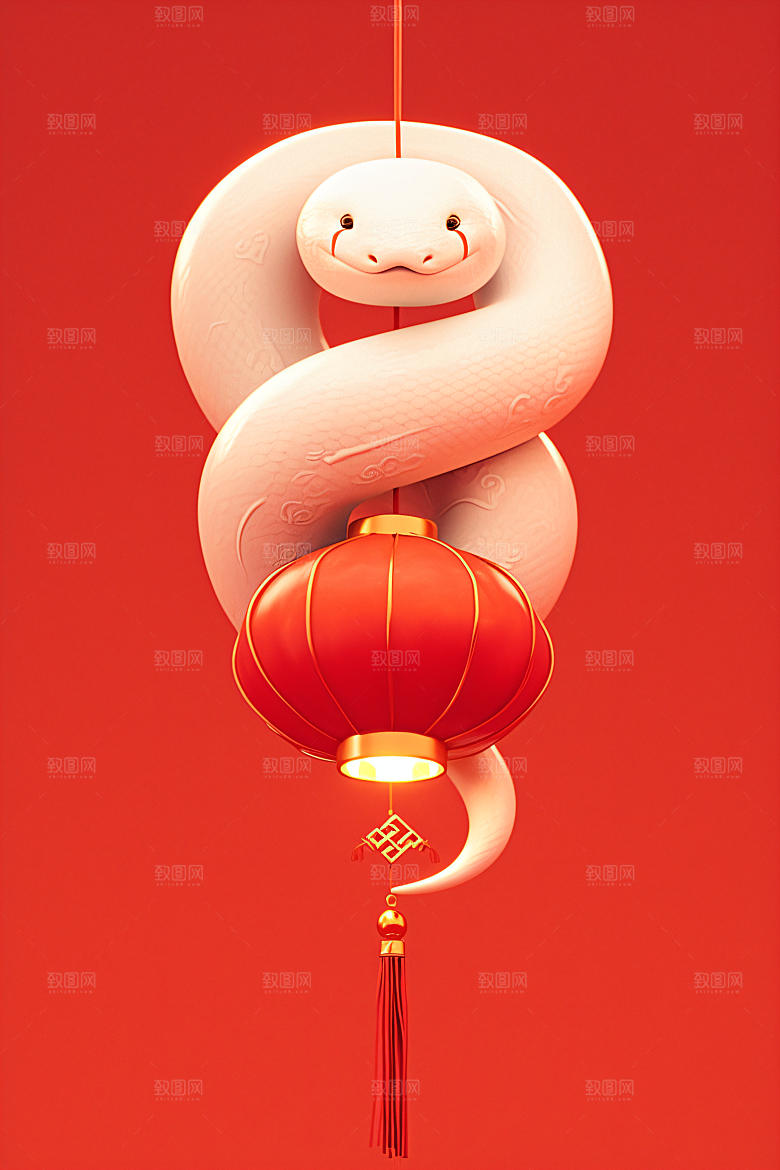 卡通蛇拟人蛇萌萌哒模型
