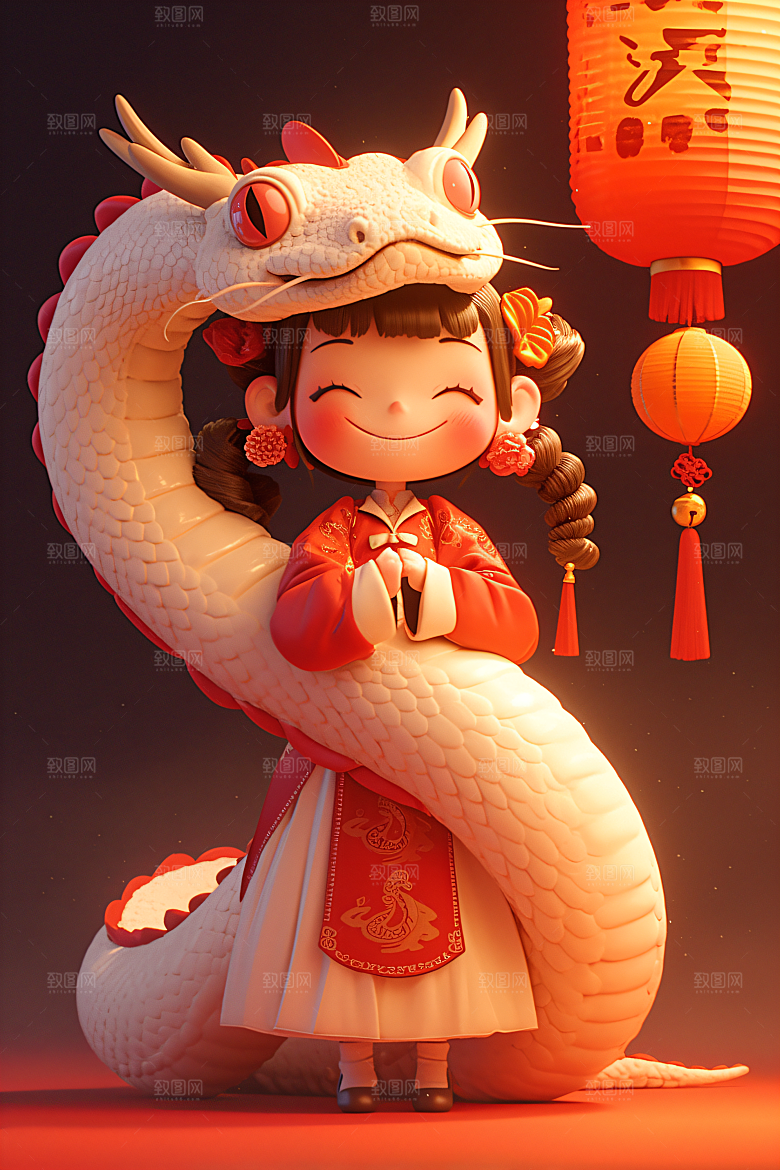 卡通蛇高清形象模型